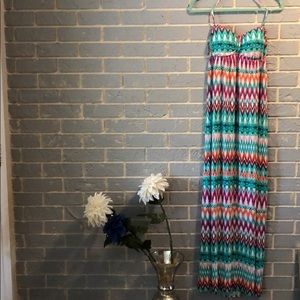 Kenneth Cole multi color maxi dress